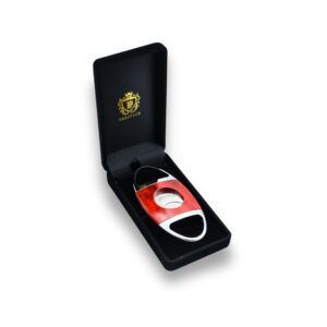 PRESTIGE CIGAR CUTTER PRESTIGE GUILLOTINE RED & SILVER (AC007-1)