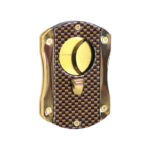 DECEPTION LOTUS CUT404CF CIGAR CUTTER CHROME GOLD CARBON FIBER