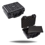 GURKHA BLACK PLASTIC HUMIDOR FLAG/NO FLAG PLAIN