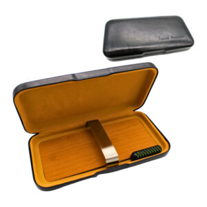 KINGSTAR BONDED LEATHER TRAVEL HUMIDOR WITH PROTECTIVE METAL CASING