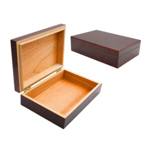 KINGSTAR CHERRY WOOD TRAVEL HUMIDOR WITH HUMIDIFIER BOX