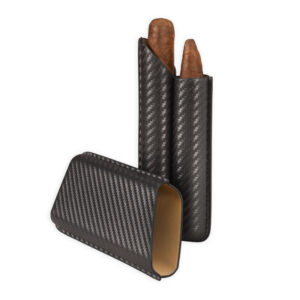 LOTUS 70 RING GAUGE CARBON FIBER 2-STICK CIGAR CASE (6.85'' X 3.0'')